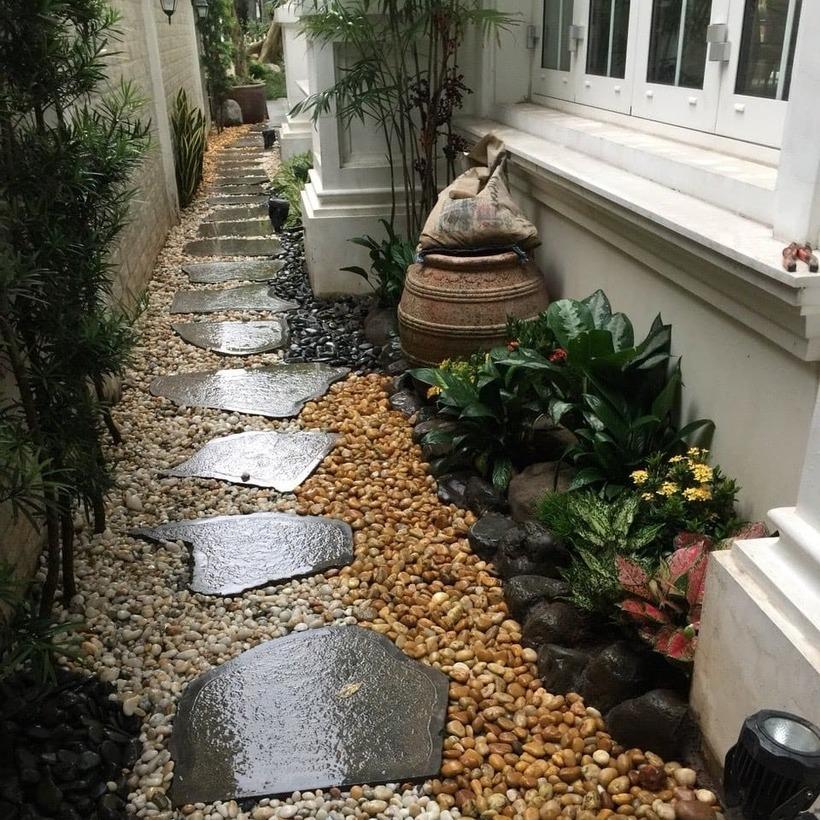 Đá cuội trang trí lối đi