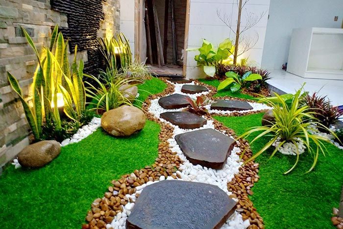 Đá cuội trang trí lối đi